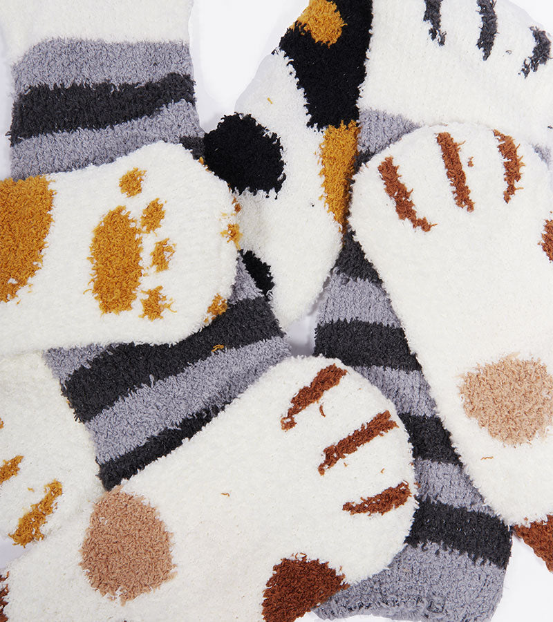 Chaussettes chat en moumoute
