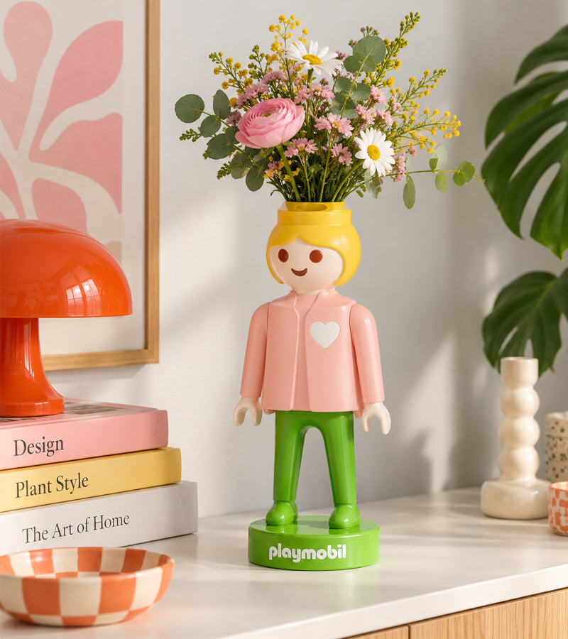 Vase Playmobil Pop rose