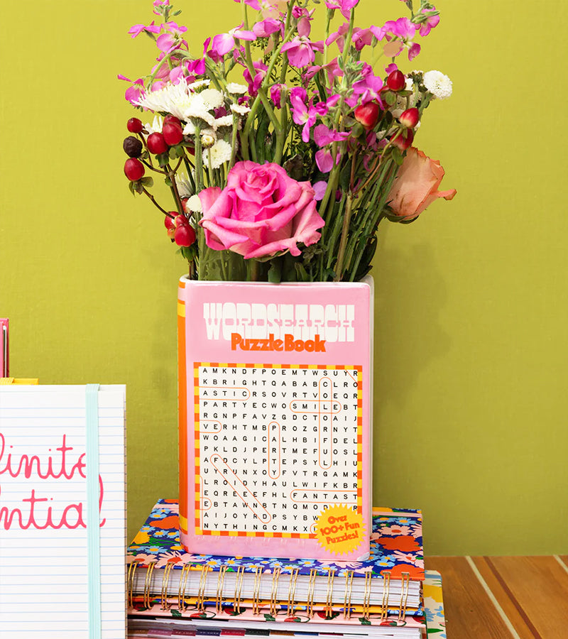Vase buch wortmix
