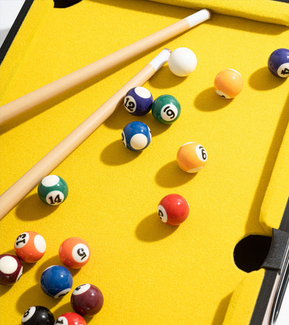 Mini billard de table jaune  L'expressionist