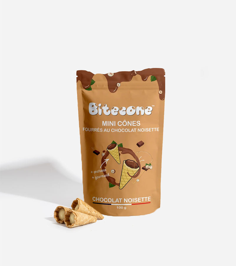 Bitecone - Mini waffelcones mit schokoladenfüllung
