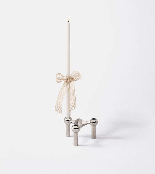 Design-Kerzenständer und Kerzen – Stoff Nagel