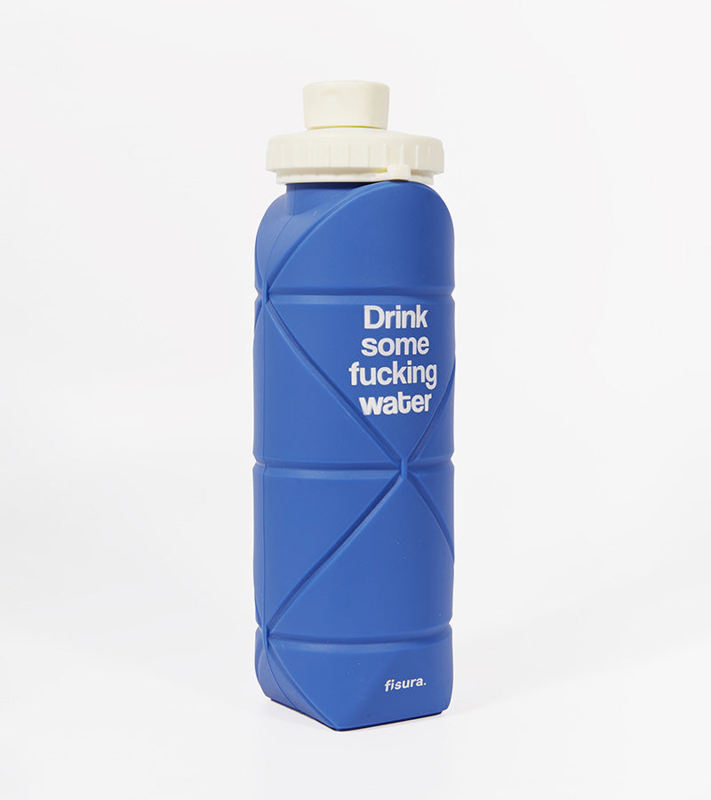 Bouteille pliable "Drink some fucking water"