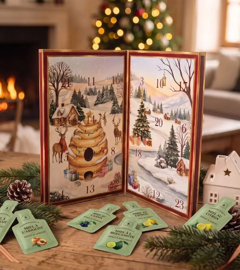 Honig-Adventskalender mit 24 Sorten