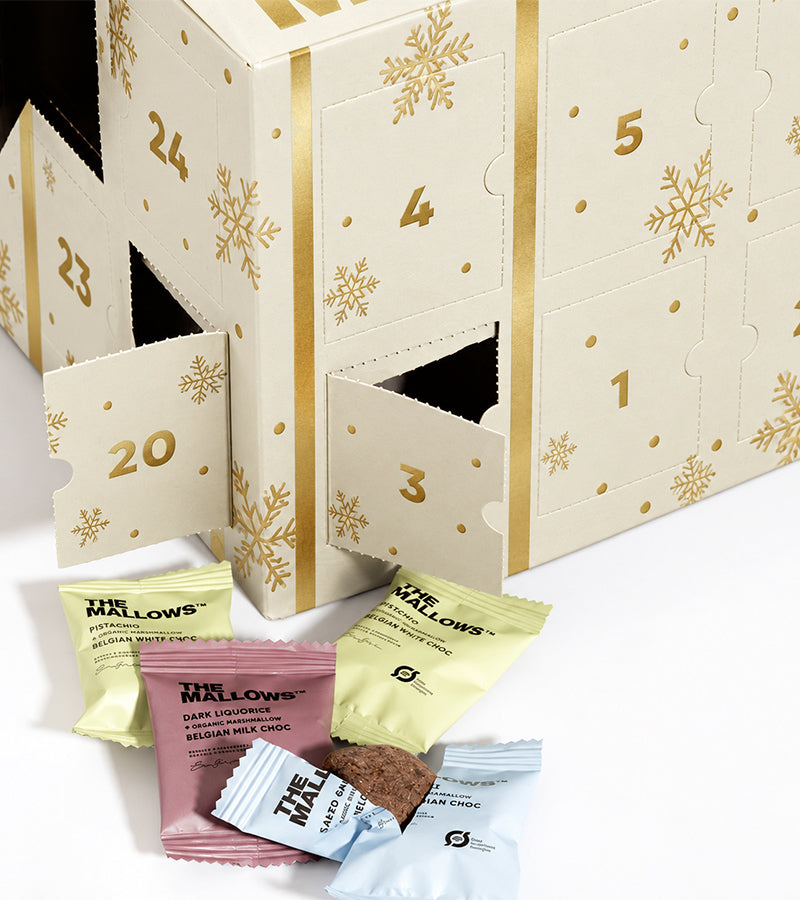 Adventskalender mit schokoladigen Marshmallows