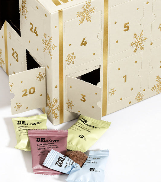 Adventskalender mit schokoladigen Marshmallows