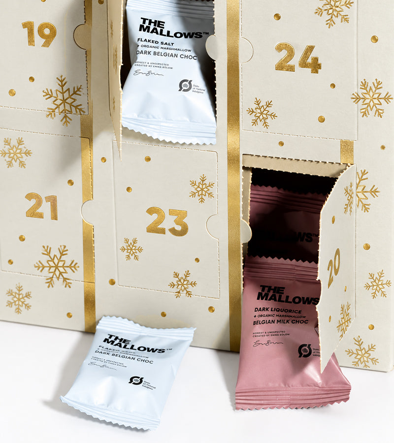 Adventskalender mit schokoladigen Marshmallows