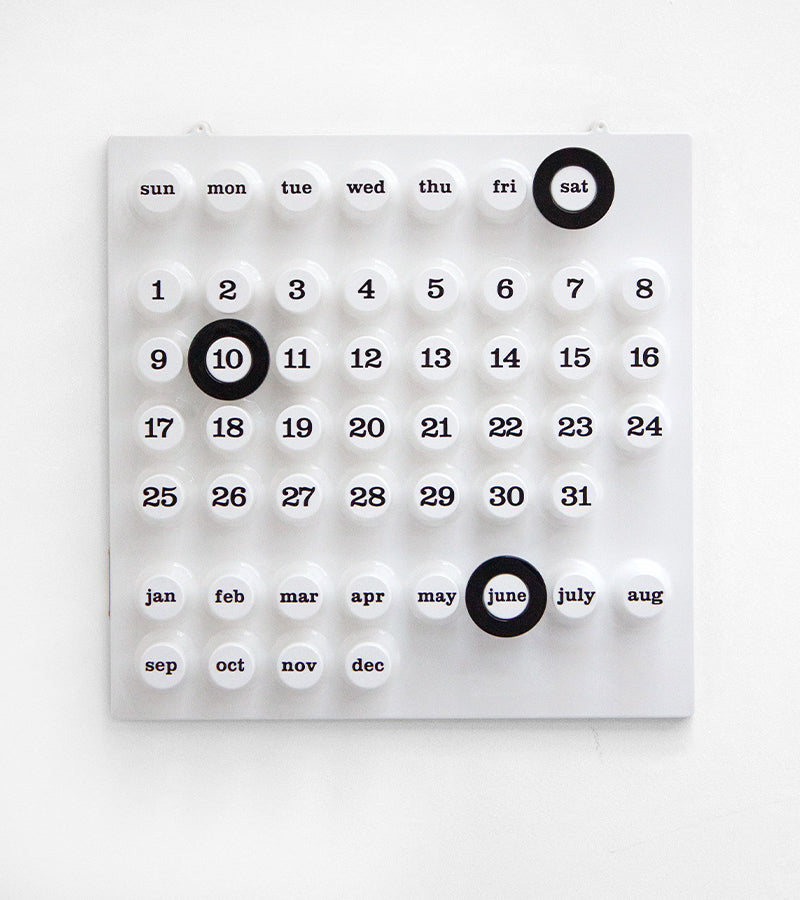 Weißer Dauerkalender - Ring a Date