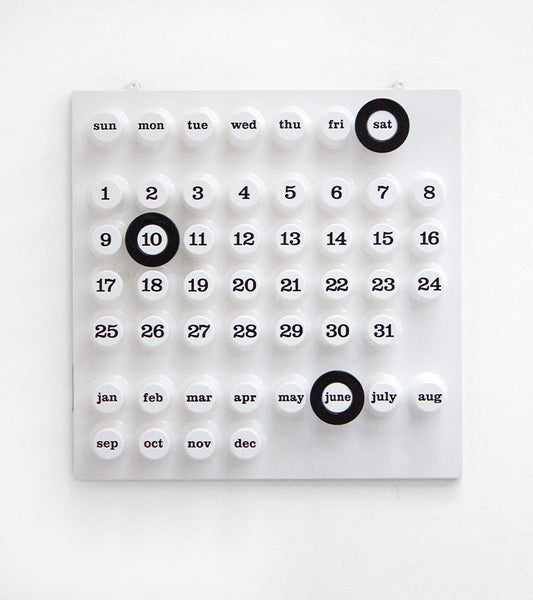 Weißer Dauerkalender - Ring a Date