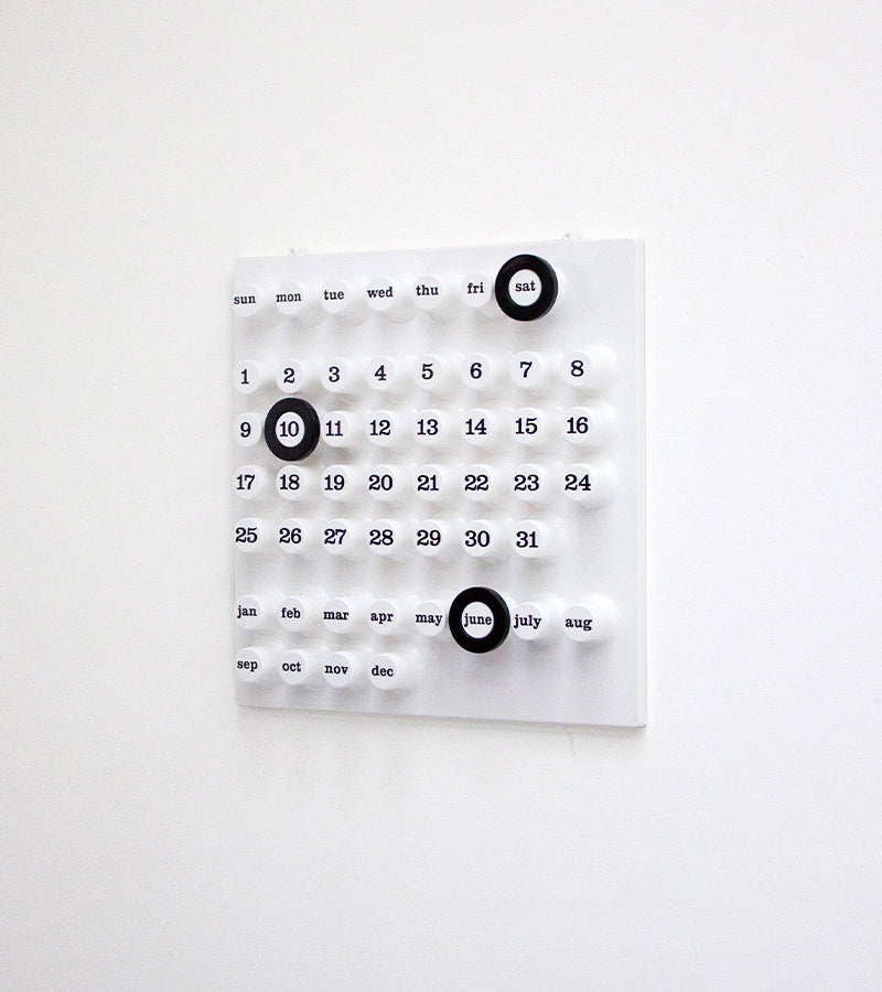 Weißer Dauerkalender - Ring a Date