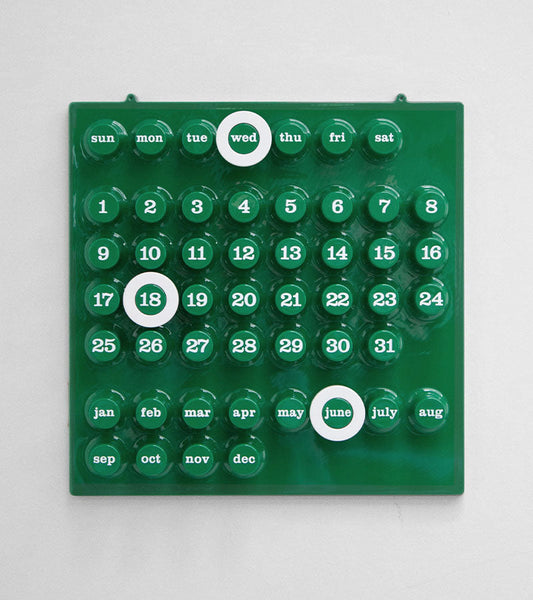 Kalender Ring a Date grün