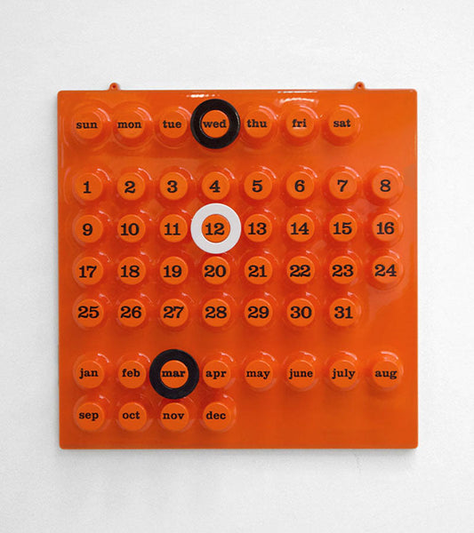 Kalender ring a date orange