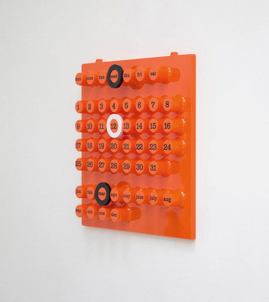 Kalender ring a date orange