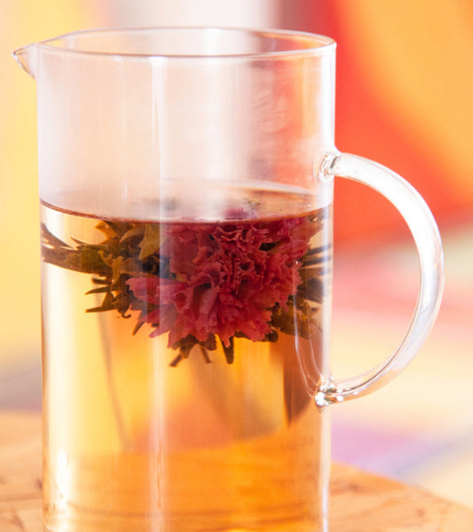 Geschenkset mit 8 Teeblumen zum Aufgießen