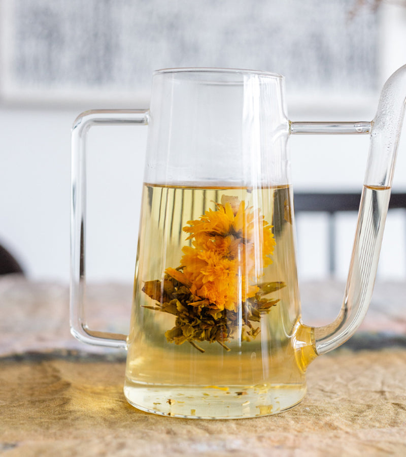 Geschenkset mit 8 Teeblumen zum Aufgießen
