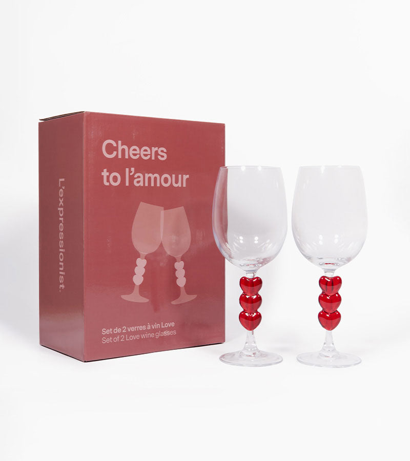 Weingläser set love