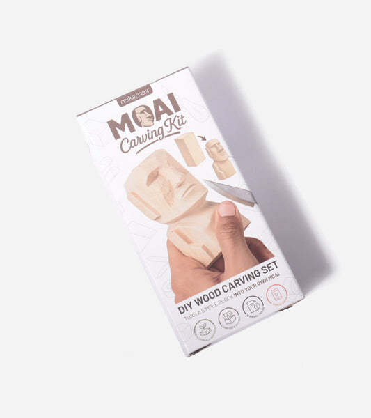 Moai-Holzschnitz-Set