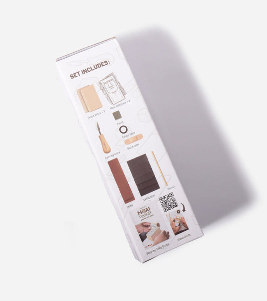 Moai-Holzschnitz-Set