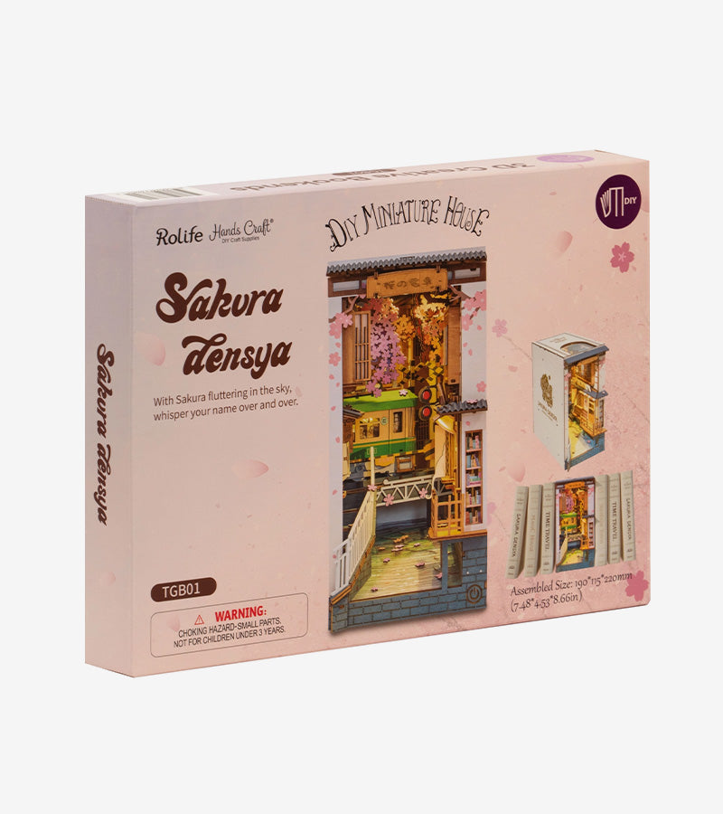Sakura Densya miniaturhaus buchstütze diy set
