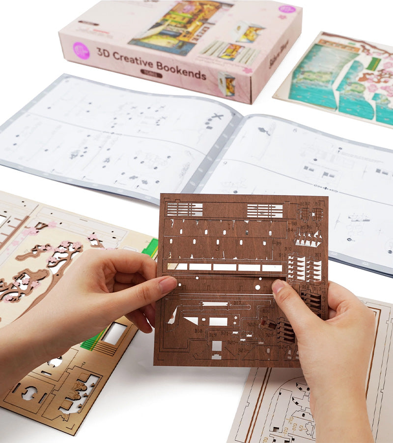 Sakura Densya miniaturhaus buchstütze diy set