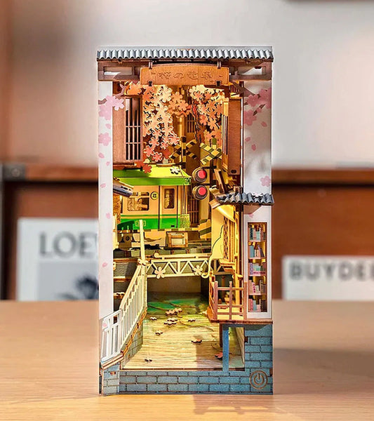 Sakura Densya miniaturhaus buchstütze diy set