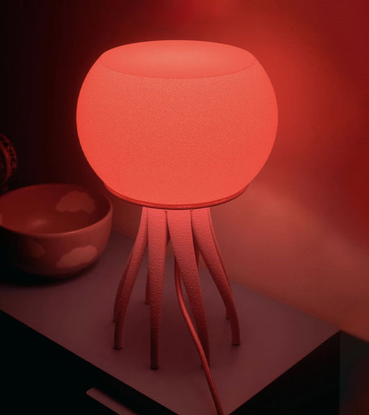 Lampe qualle rosa