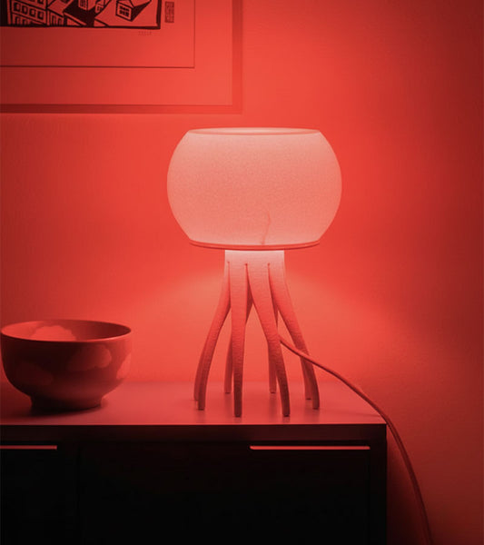 Lampe qualle rosa