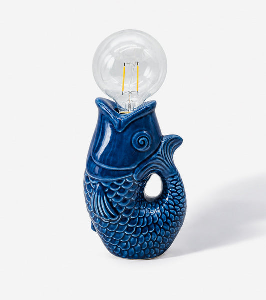 Blaue Fischlampe