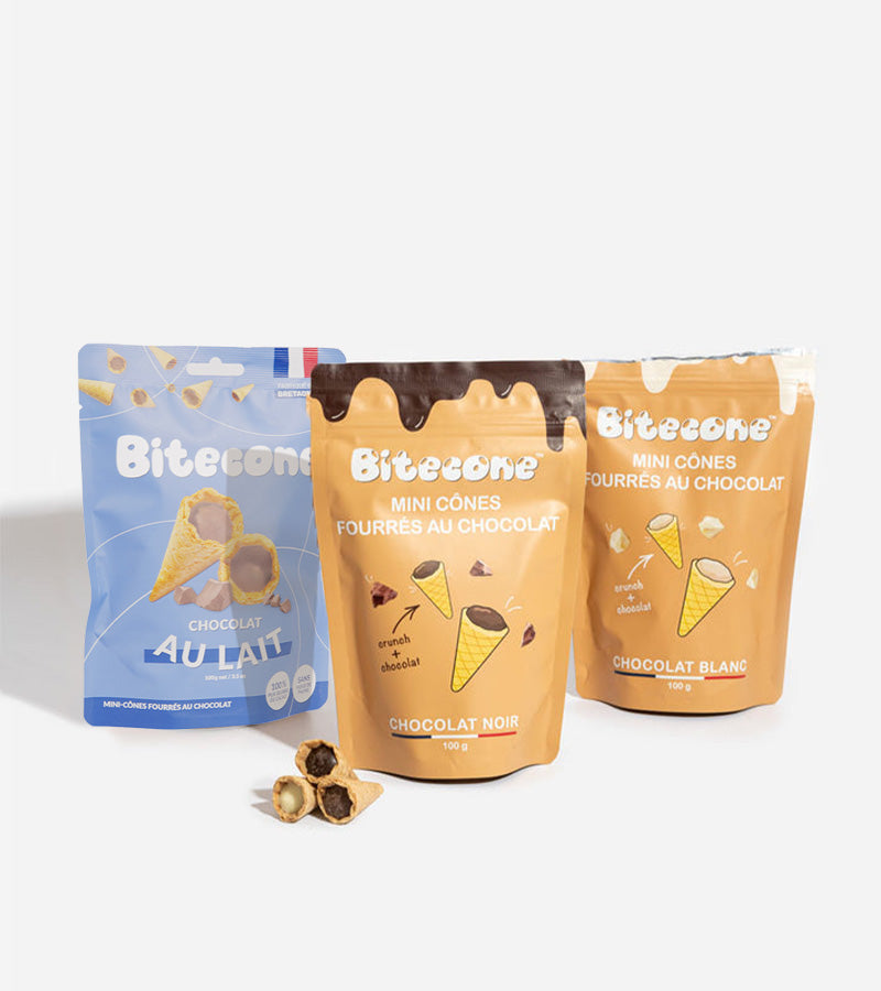 Bitecone - Mini waffelcones mit schokoladenfüllung