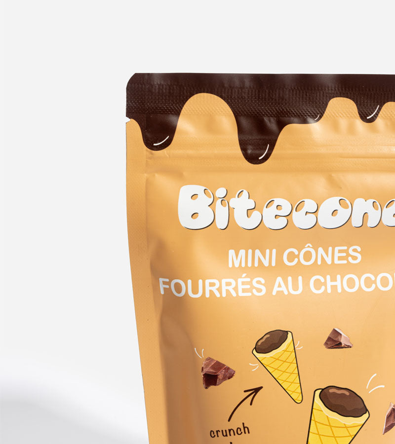 Bitecone - Mini waffelcones mit schokoladenfüllung