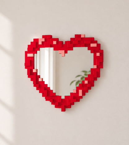 Miroir Cœur Pixel Design