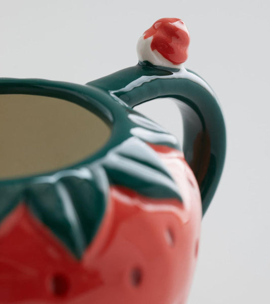 Keramik becher erdbeere