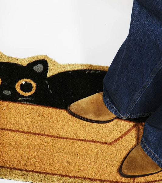 Fußmatte katze versteckt