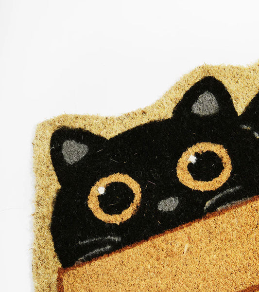 Fußmatte katze versteckt