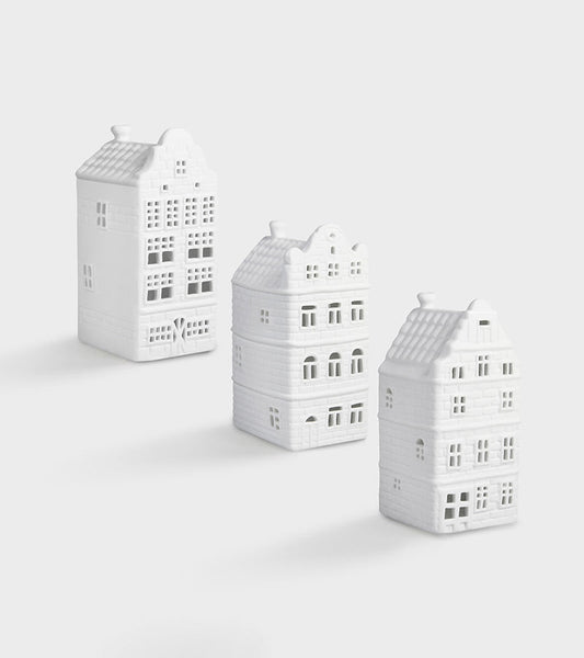 Teelichthalter im niederländischen Grachtenhaus-Design