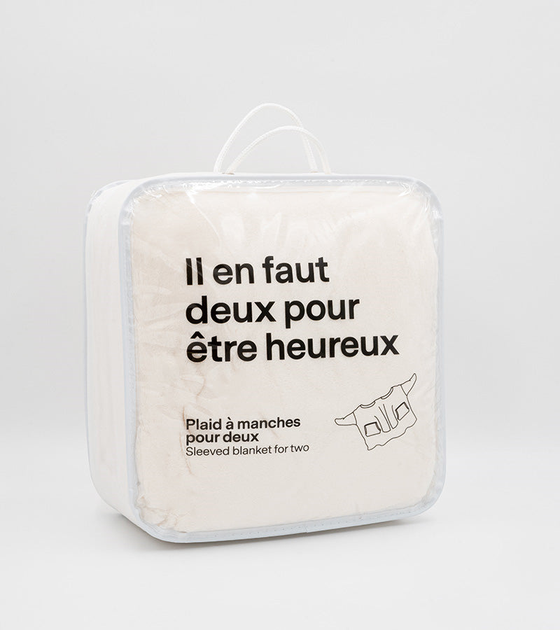 Plaid à manches pour deux personnes