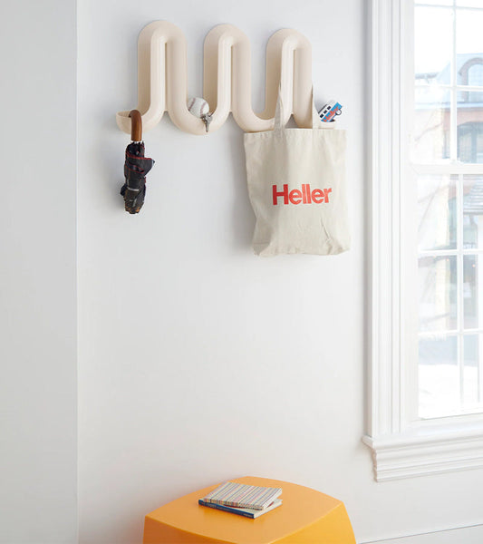 Multifunktionaler Wandhaken Swell - Creme