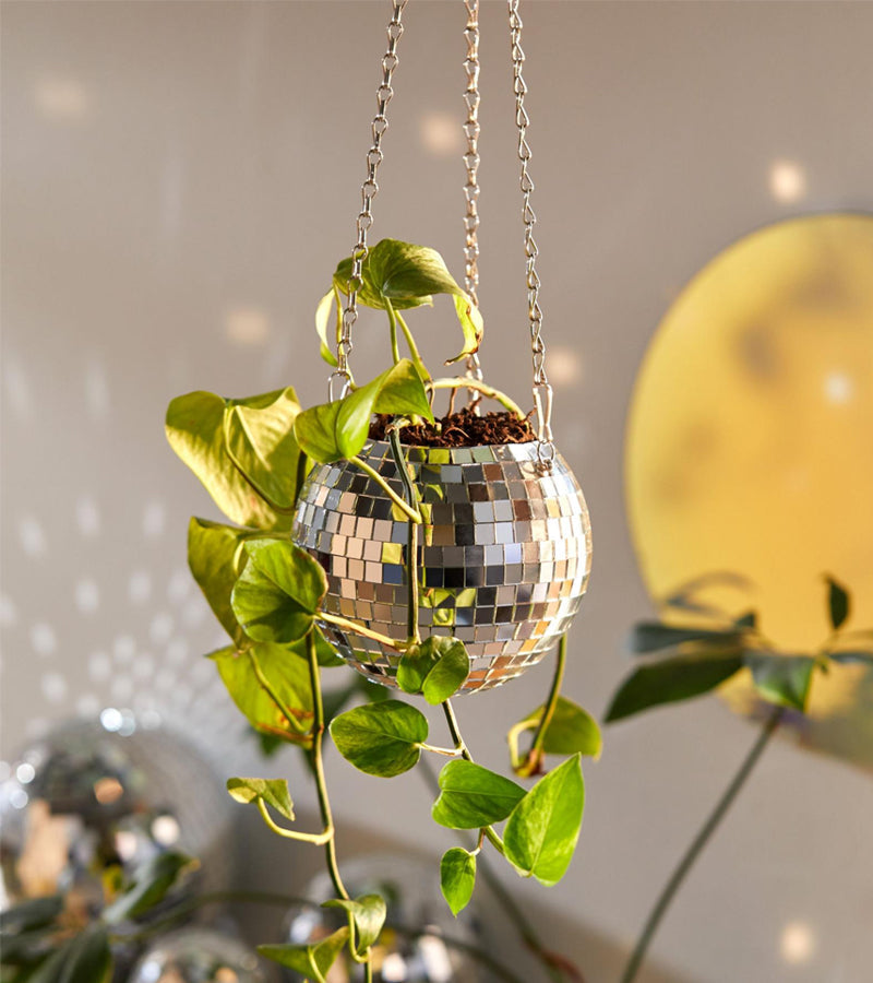 Disco blumentopf spiegelkugel