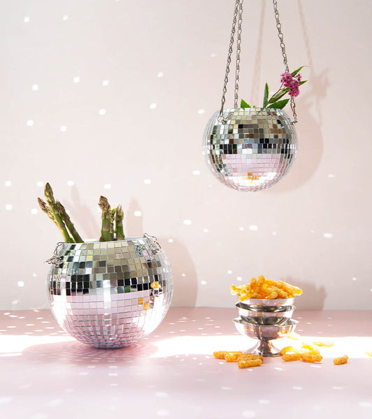 Disco blumentopf spiegelkugel