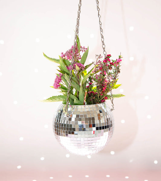 Disco blumentopf spiegelkugel