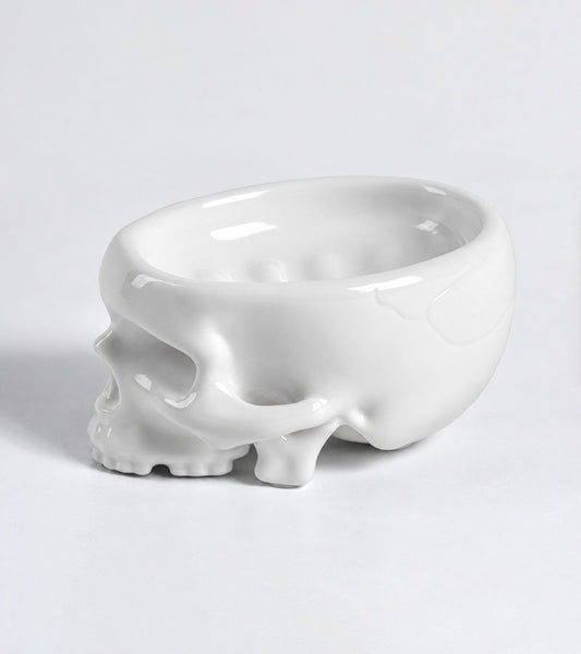 Totenkopf-Seifenschale mit Gehirnseife - Brain Wash