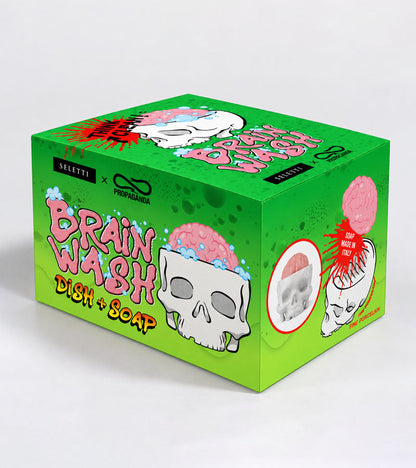 Porte-Savon Crâne avec Savon Cerveau - Brain Wash