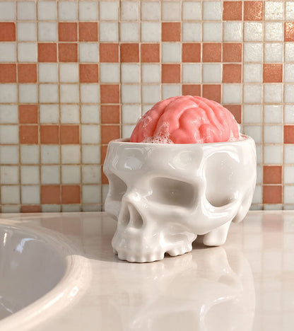 Porte-Savon Crâne avec Savon Cerveau - Brain Wash