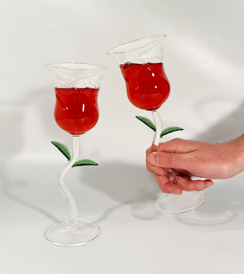 Gläser set rosen 2er