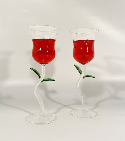 Gläser set rosen 2er
