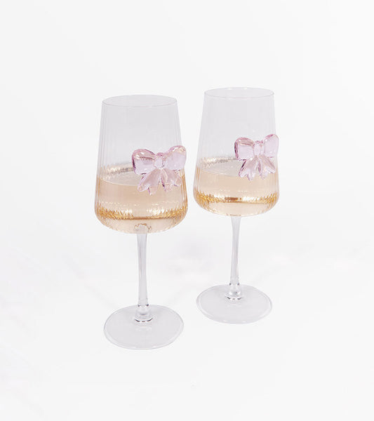 Weingläser schleife set