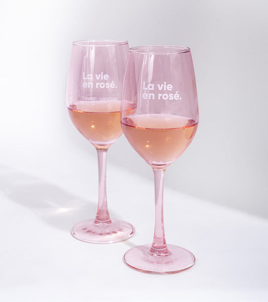 Gläser set la vie en rose