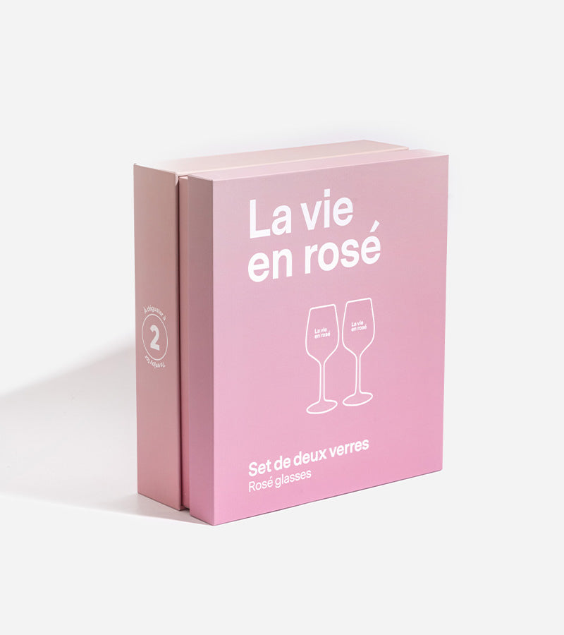 Gläser set la vie en rose