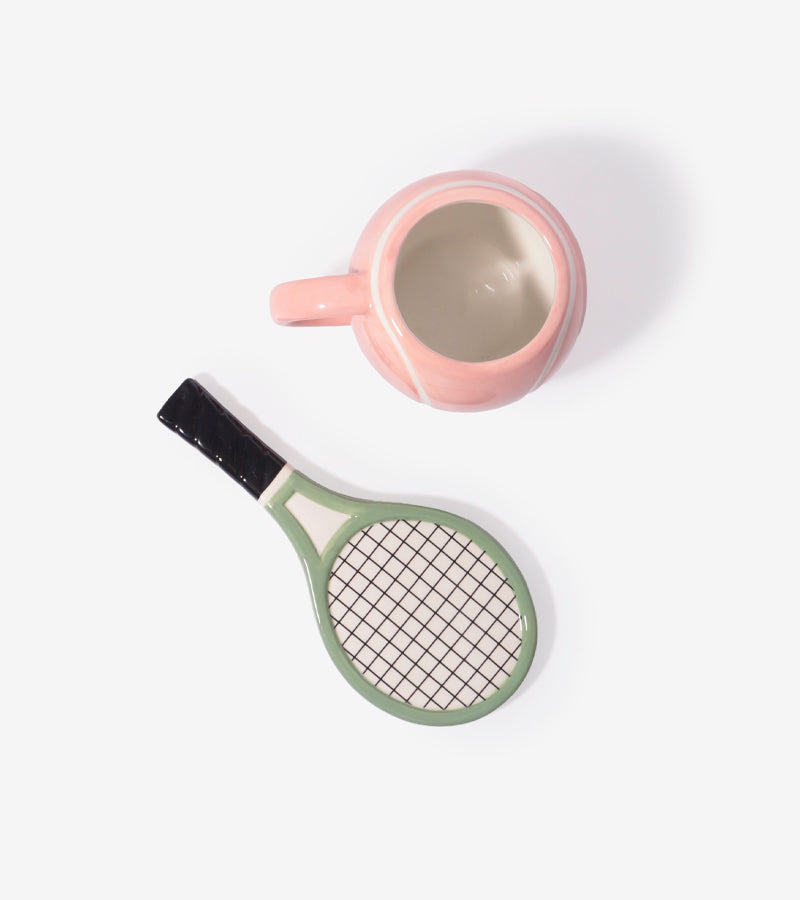Tennis-Tasse mit Untertasse