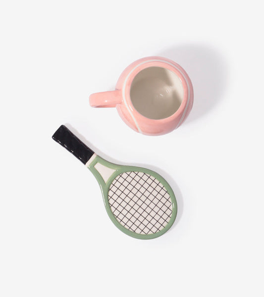 Tennis-Tasse mit Untertasse